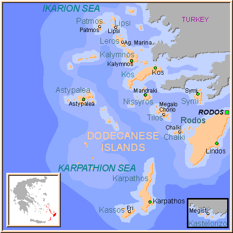 Karte Dodekanes